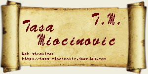 Tasa Miočinović vizit kartica